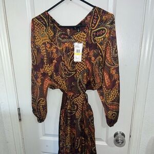 Paisley Print Maxi Dress